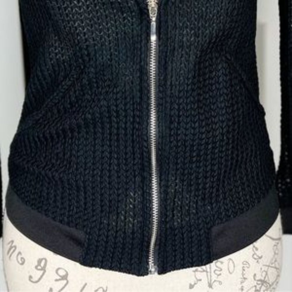 Zara Basic Collection Meshed Bomber Jacket/ Sweat… - image 2